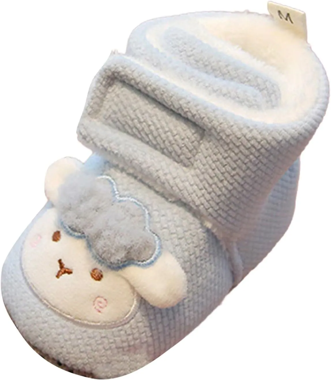 artoon Cotton Fuzzy Booties For Toddler Open Toe Cute Warm Shoes Boots Baby Indoor Outdoor Warm Comfy Wool Snow Boots