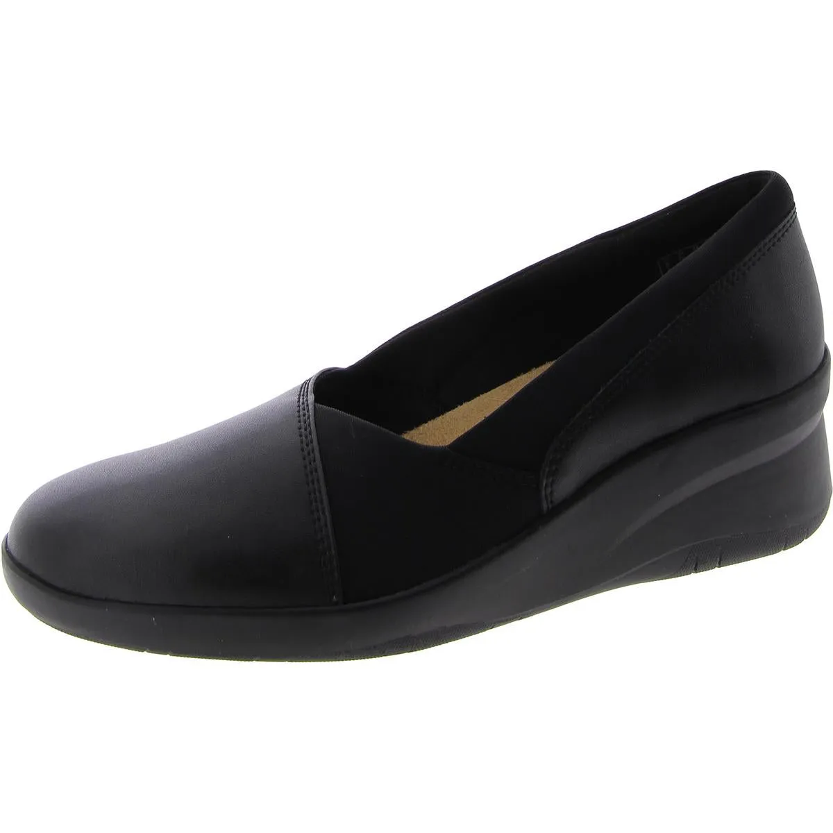 Clarks Womens Suttyn Walk Leather Slip-On Loafers