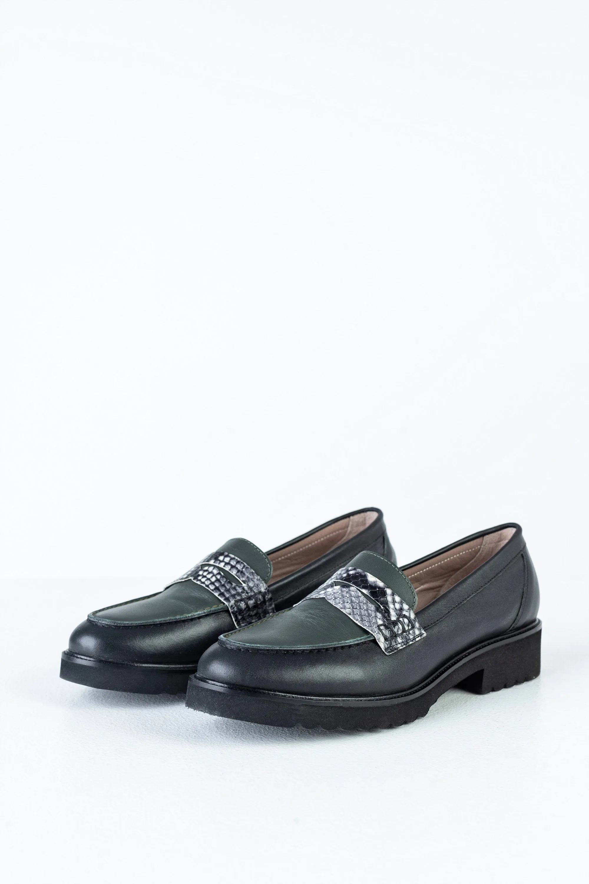 Leather loafers