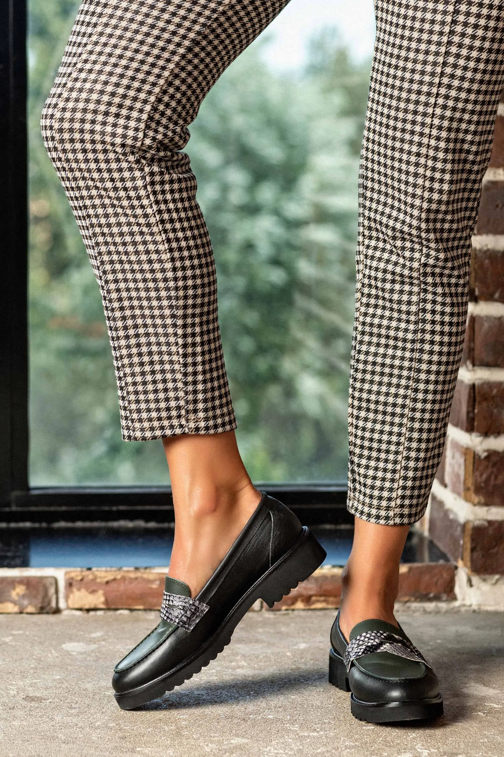 Leather loafers