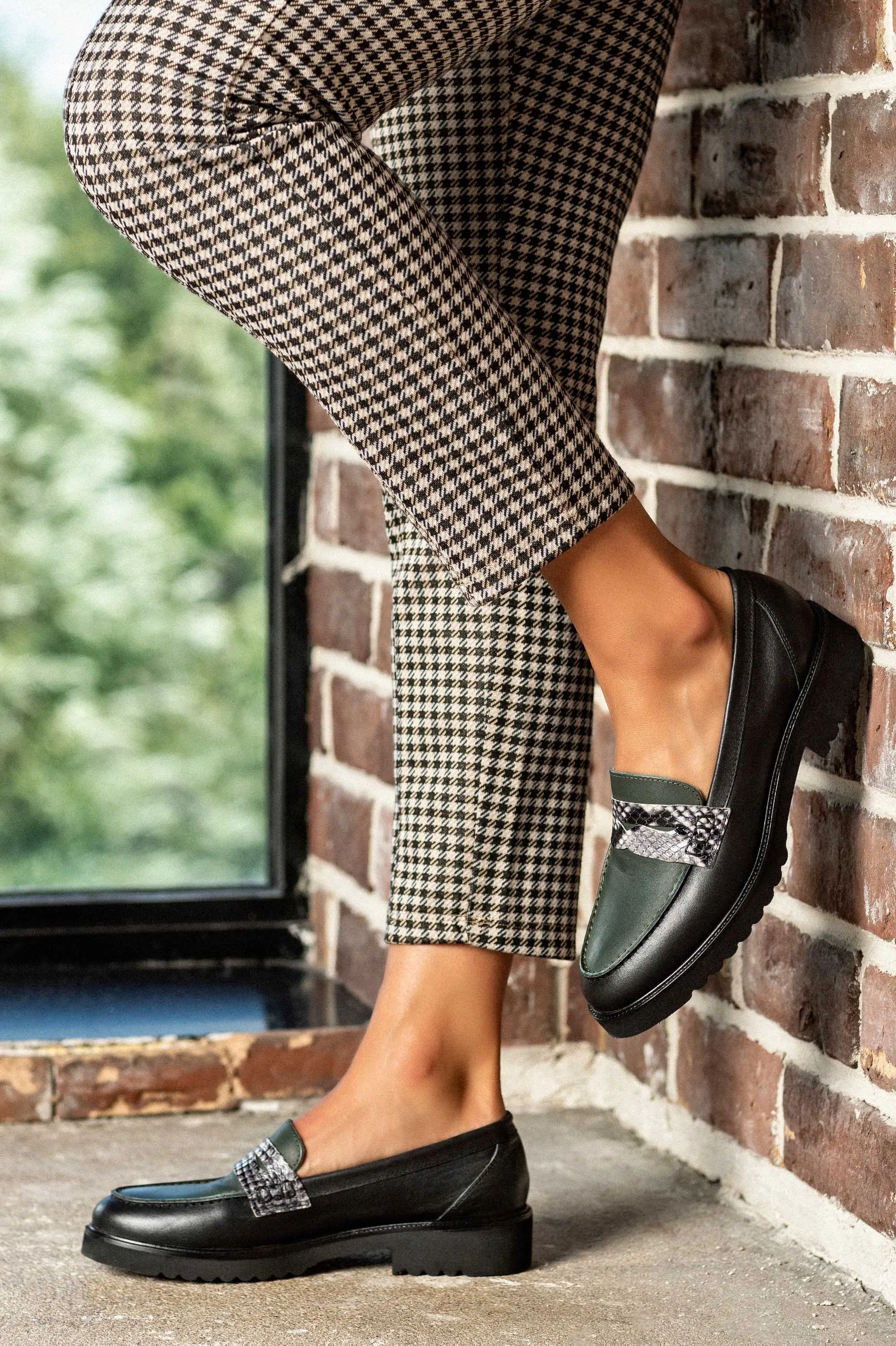 Leather loafers