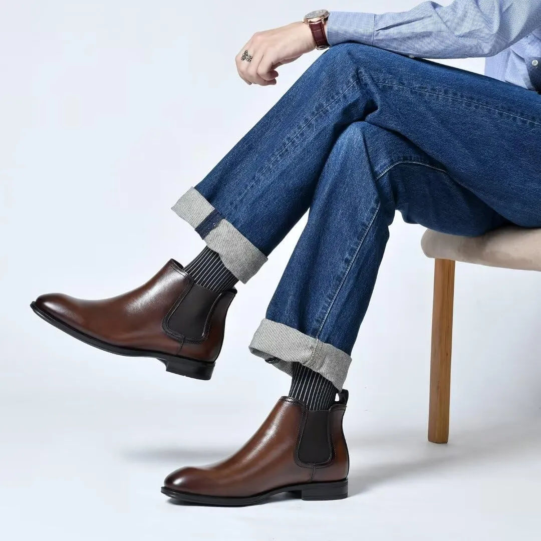 Men's Chukka Boots Genuine Leather Ankle Boot for Men Classic Casual Oxford Style Footwear