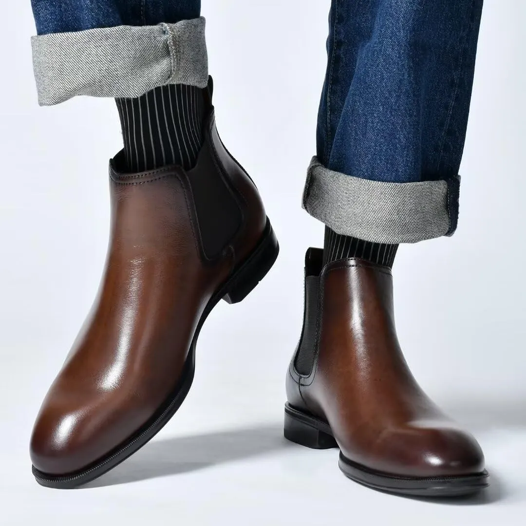 Men's Chukka Boots Genuine Leather Ankle Boot for Men Classic Casual Oxford Style Footwear