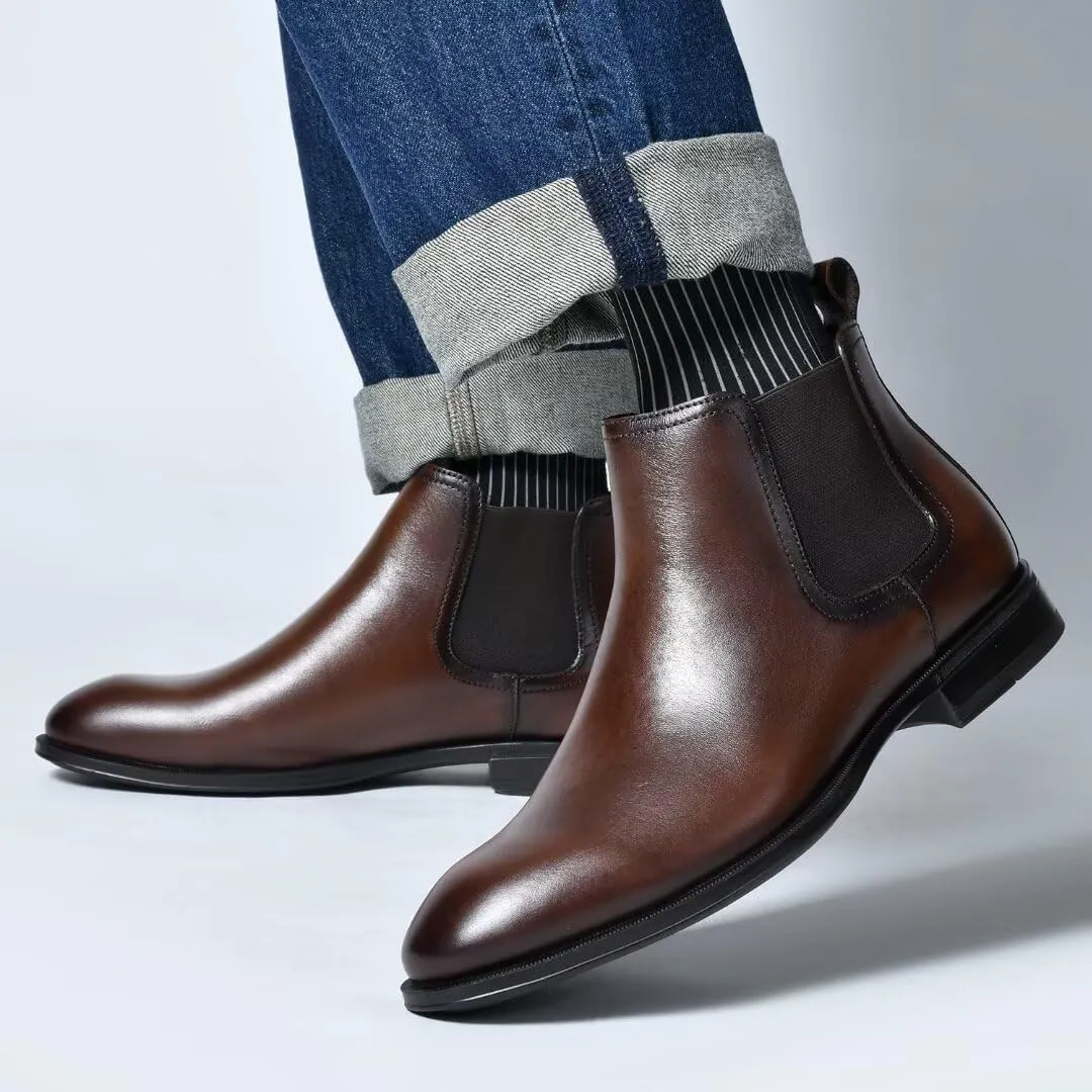Men's Chukka Boots Genuine Leather Ankle Boot for Men Classic Casual Oxford Style Footwear