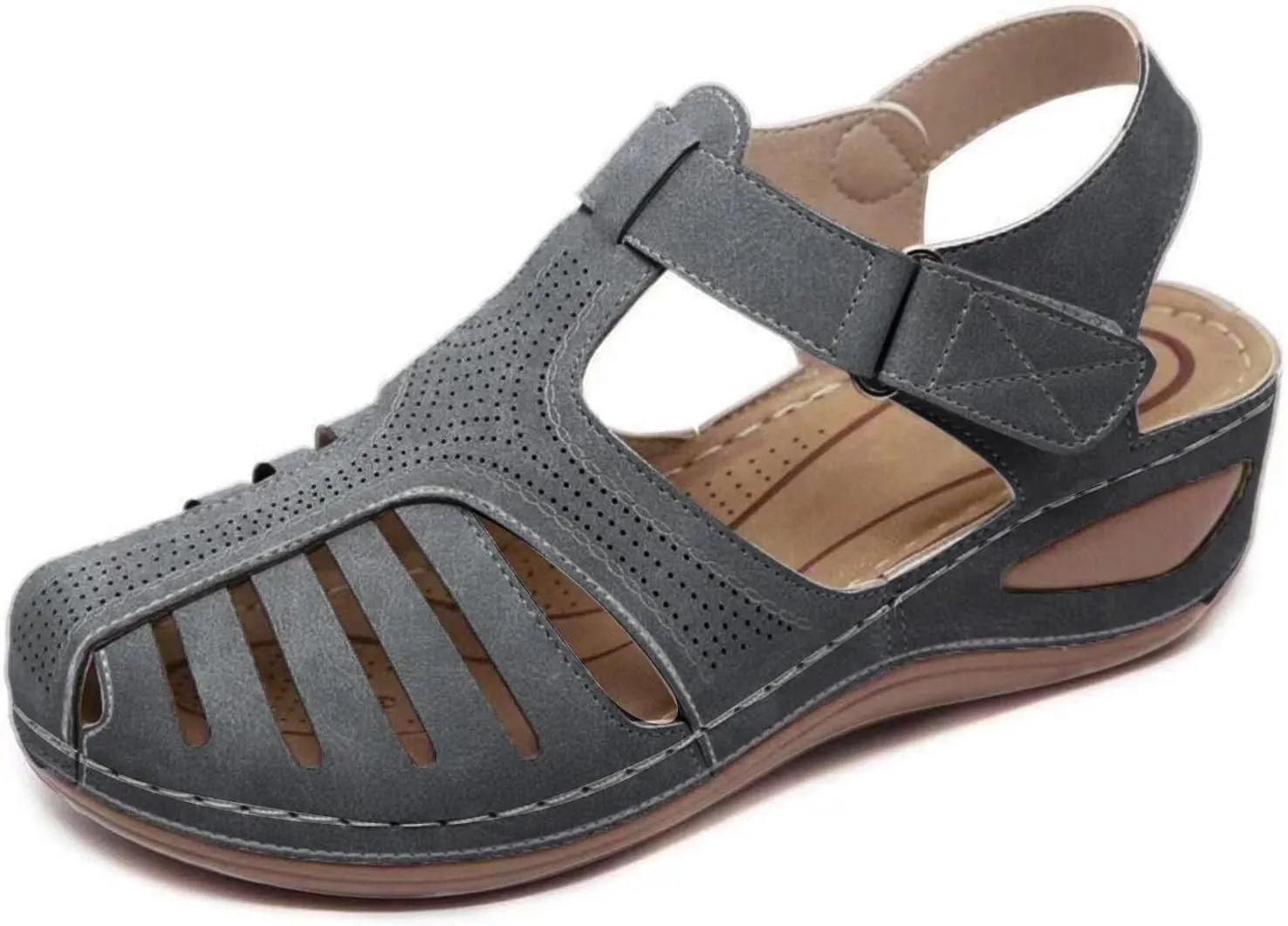 SBGMoSJ Ortho Dressy Sandals for Women Womens Orthopedic Flip Flops Wide Womens Summer Shoes White Women Comfort Sandals Walking Shoes Women Office Comfortable Sandals Women Huarache