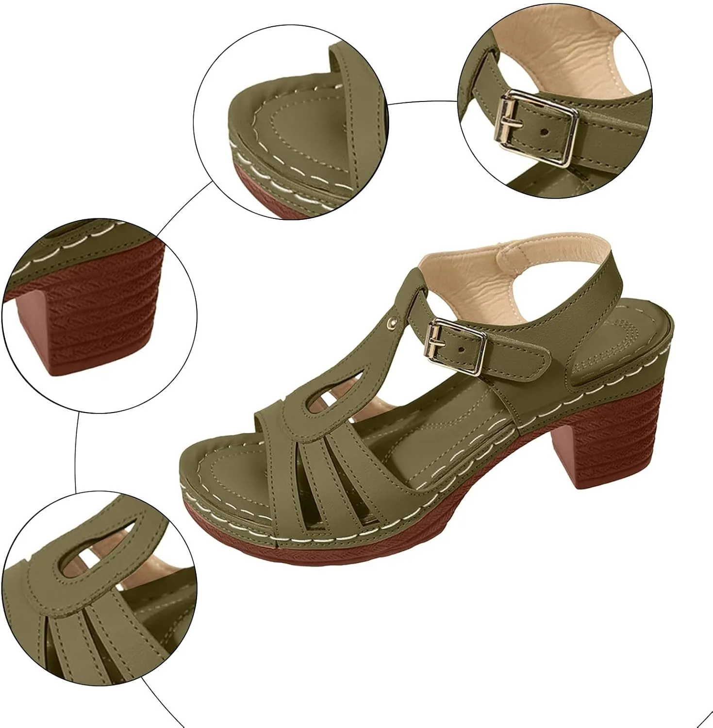 Wedge Sandals for Women Dressy Summer Comfortable Walking Open Toe Low Heel Sandal Arch Support Sandals with Arch Support Vacation Beach Shoes