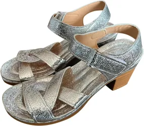 Women's 2025 Thick Strappy Sandals Hook and Loop Solid High Heel Open Toe Casual Shoe Vacation Spring Summer Sandal