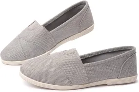 Womens Alpargata Slip On Loafer Flat Shoes Soft Daily Slip-On Casual Arch Support Sneaker Classic Flats Breathable Women's Loafer Canvas Walking Shoes