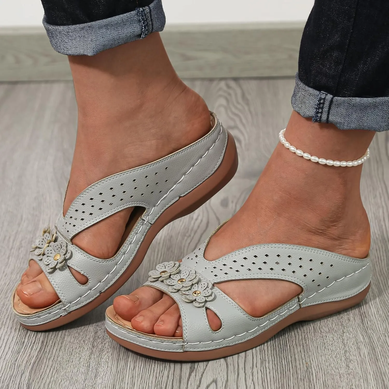 Womens Flip Flops Summer Dressy Wedge Sandals Orthopedic Platform Sandals Casual Comfortable Walking Shoes