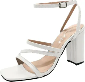 Women's Summer Block Heel Sandals 2025 Chunky Low Heeled Square Toe Adjustable Strappy Dressy Sandal Ladies Comfy Slingback Backless Cushion Footbed Orthopedic Arch Support Shoes for Daily Wear
